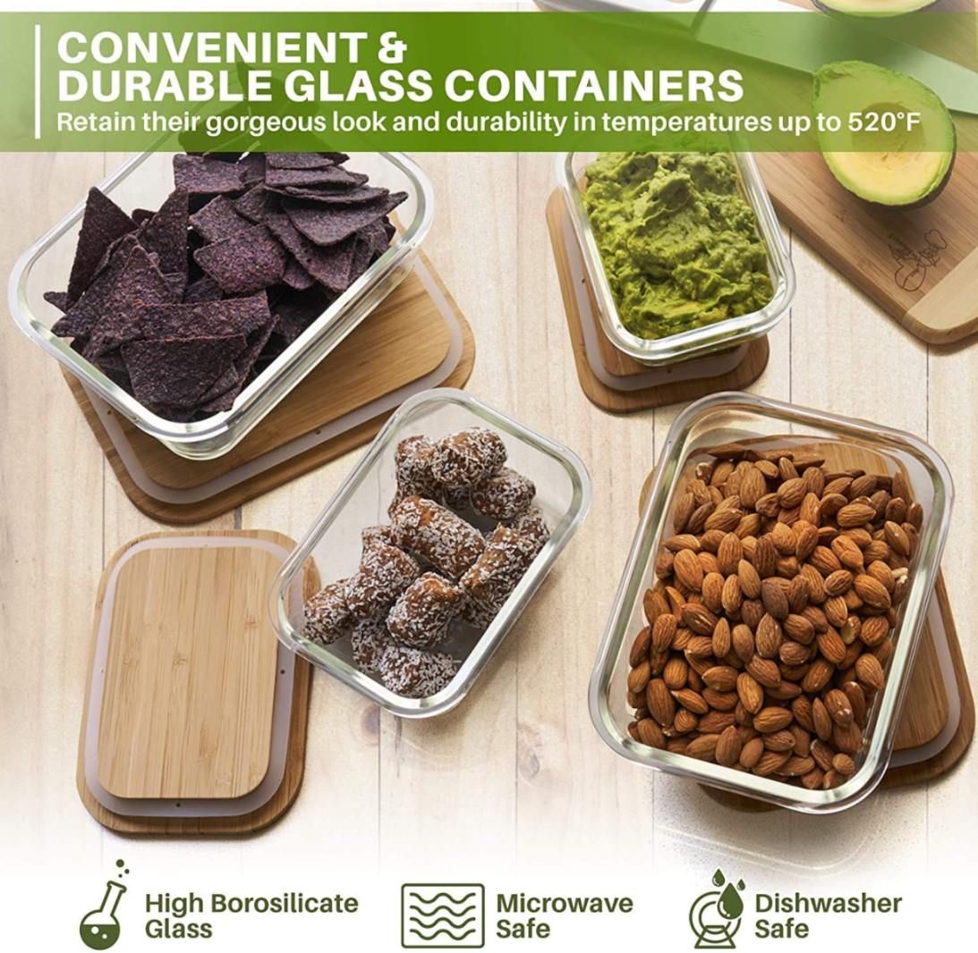 WOODEN LID STORAGE JAR SQ 3PCS SET 22791 | H2153-BAM