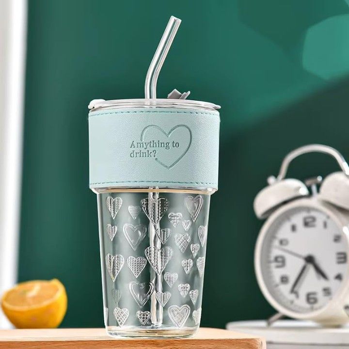 SIPPER MUG WITH GRIP WITH LID AND STRAW 400ML 22446 | H6-0033