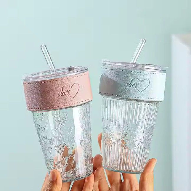 SIPPER MUG WITH GRIP WITH LID AND STRAW 400ML 22446 | H6-0033