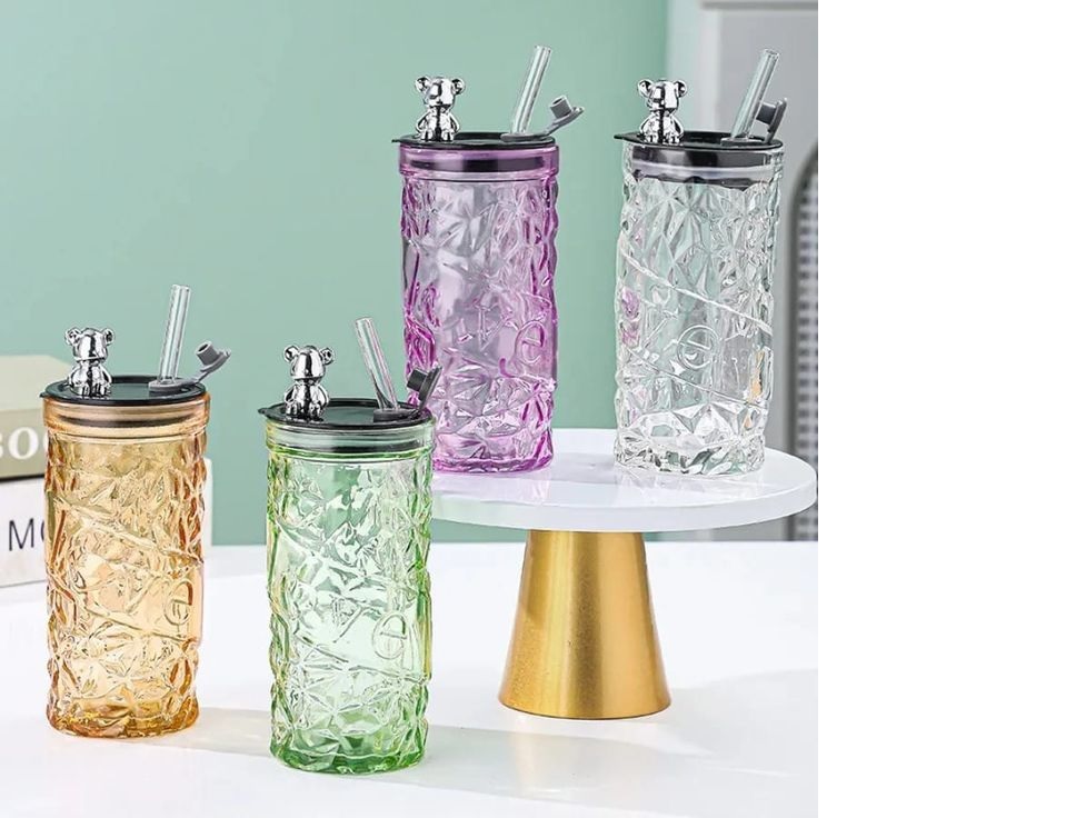TEDDY LOVE SIPPER GLASS 380ML 22342 | H6-0024