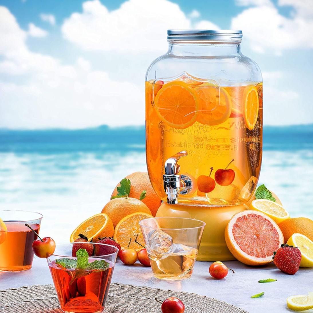 GLASS DISPENSER STEEL LID 4LTR  20874 | 7012-4