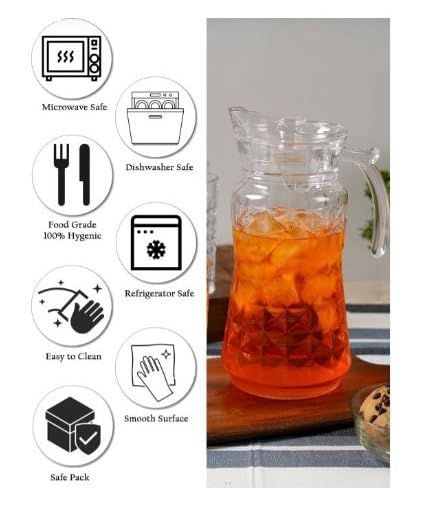 WATER GLASS N JUG SET  CRYSTAL 7 PCS 20770 | YZH-33/L7