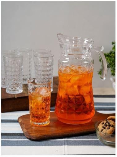 WATER GLASS N JUG SET  CRYSTAL 7 PCS 20770 | YZH-33/L7