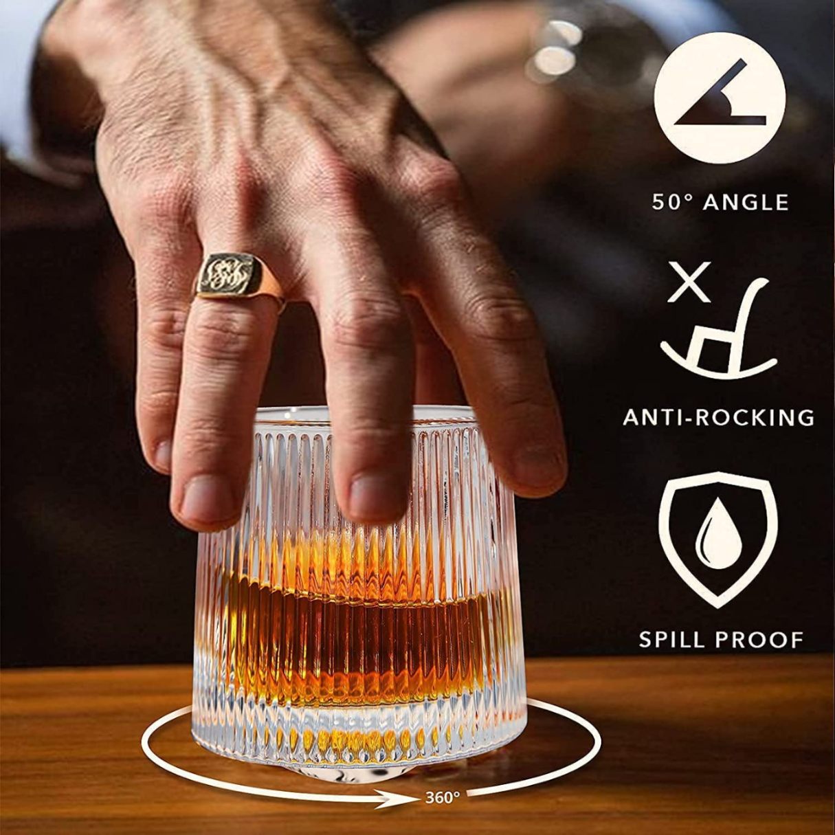 DANCING B  WHISKY GLASS 160ML 6PCS SET 20915 | KB148B