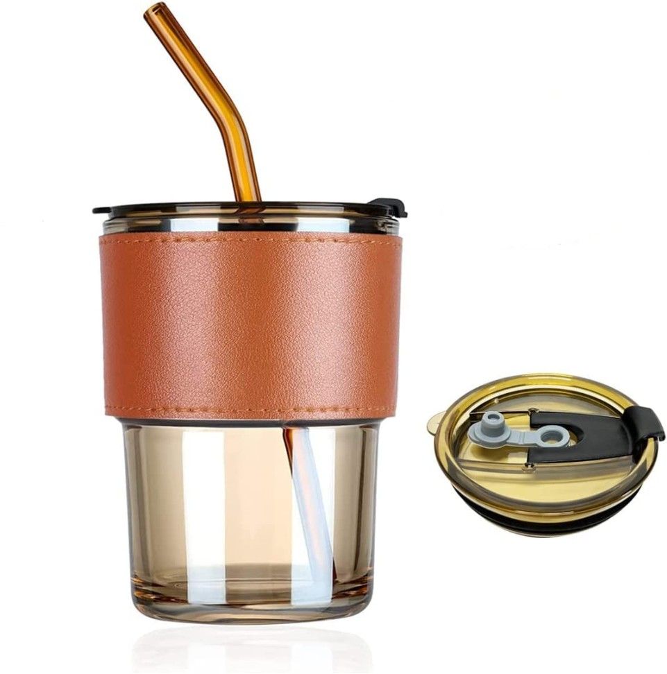 LEATHER GRIP MUG 470ML 23152 | H6-0005-AMBER