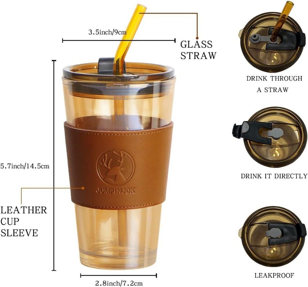 LEATHER DOUBLE DRINKING BROWN 450ML BIG 22480