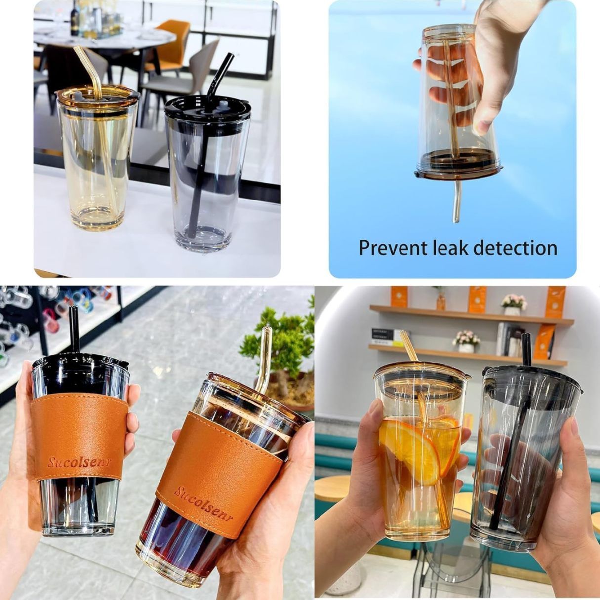 LEATHER DOUBLE DRINKING BROWN 450ML BIG 22480