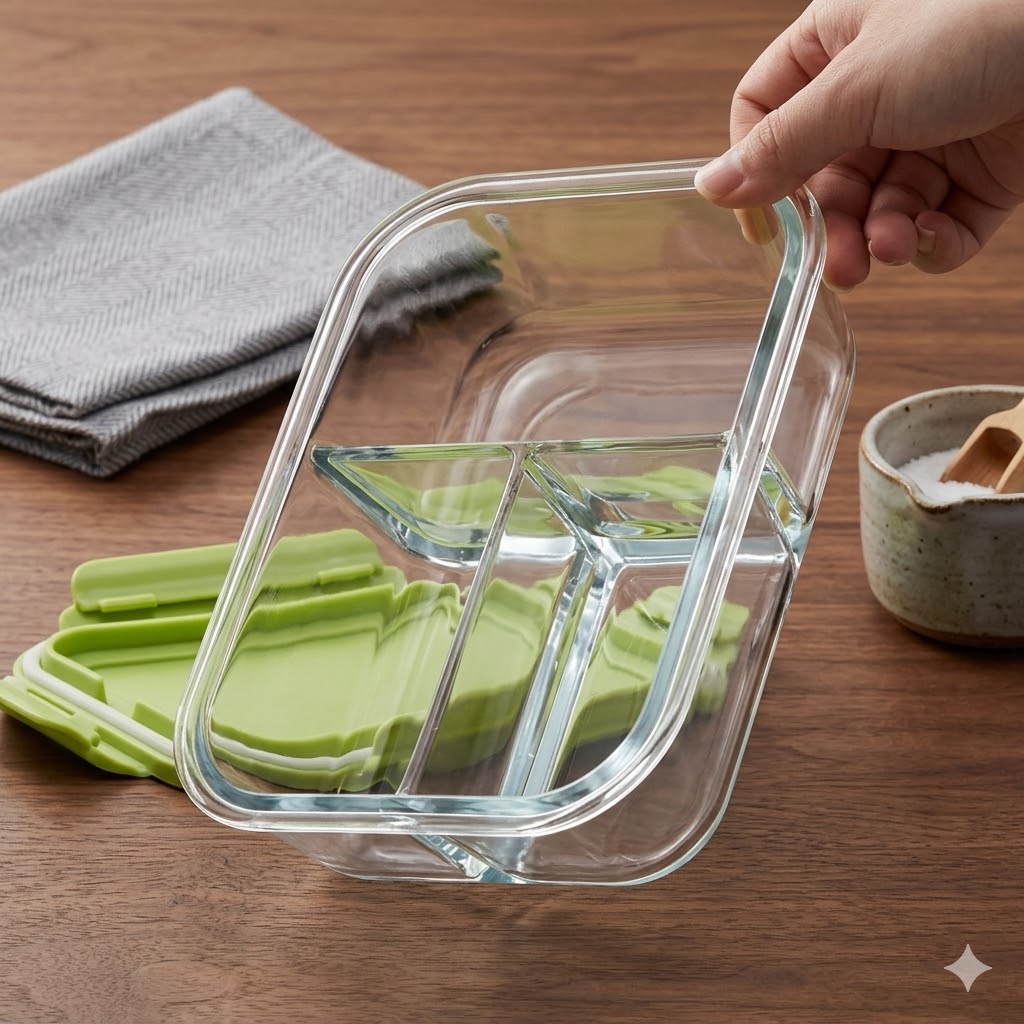 LUNCH BOX 3 PARTITION 1000ML 22411 | BXW-101-3
