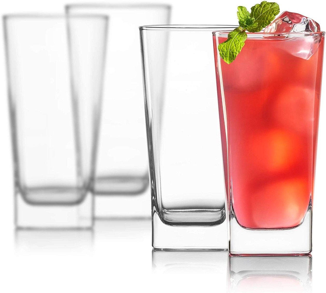 SQUARE JUICE GLASS 6PCS 315ML DELI 20107 | JS6001-2