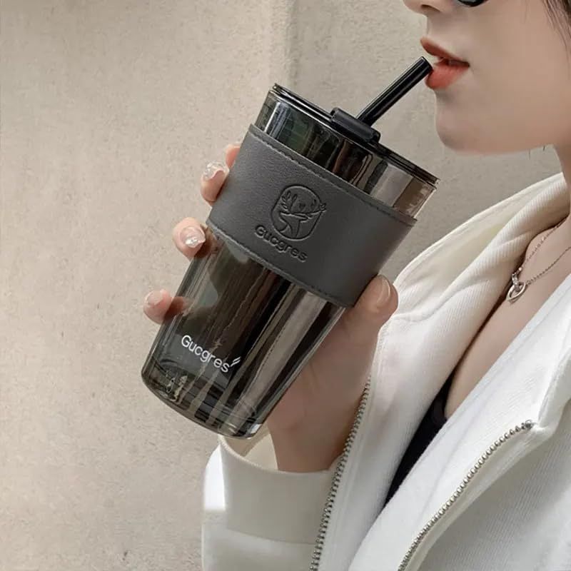 LEATHER DOUBLE DRINKING BLACK 450ML BIG 22274
