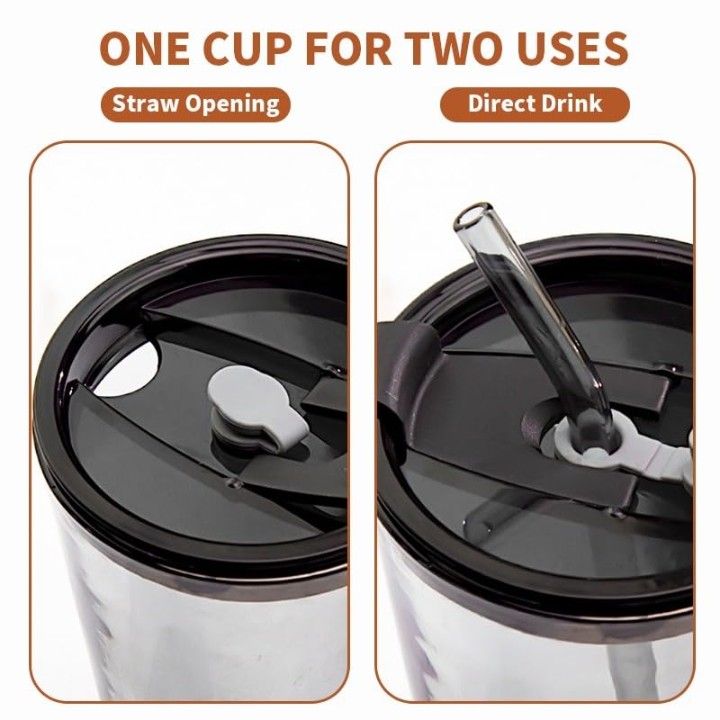LEATHER DOUBLE DRINKING BLACK 450ML BIG 22274