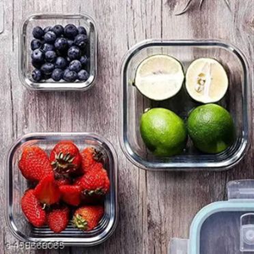 STORAGE LUNCH BOX SQUARE 3PCS DM 22377 | TW-3