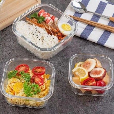 STORAGE LUNCH BOX SQUARE 3PCS DM 22377 | TW-3