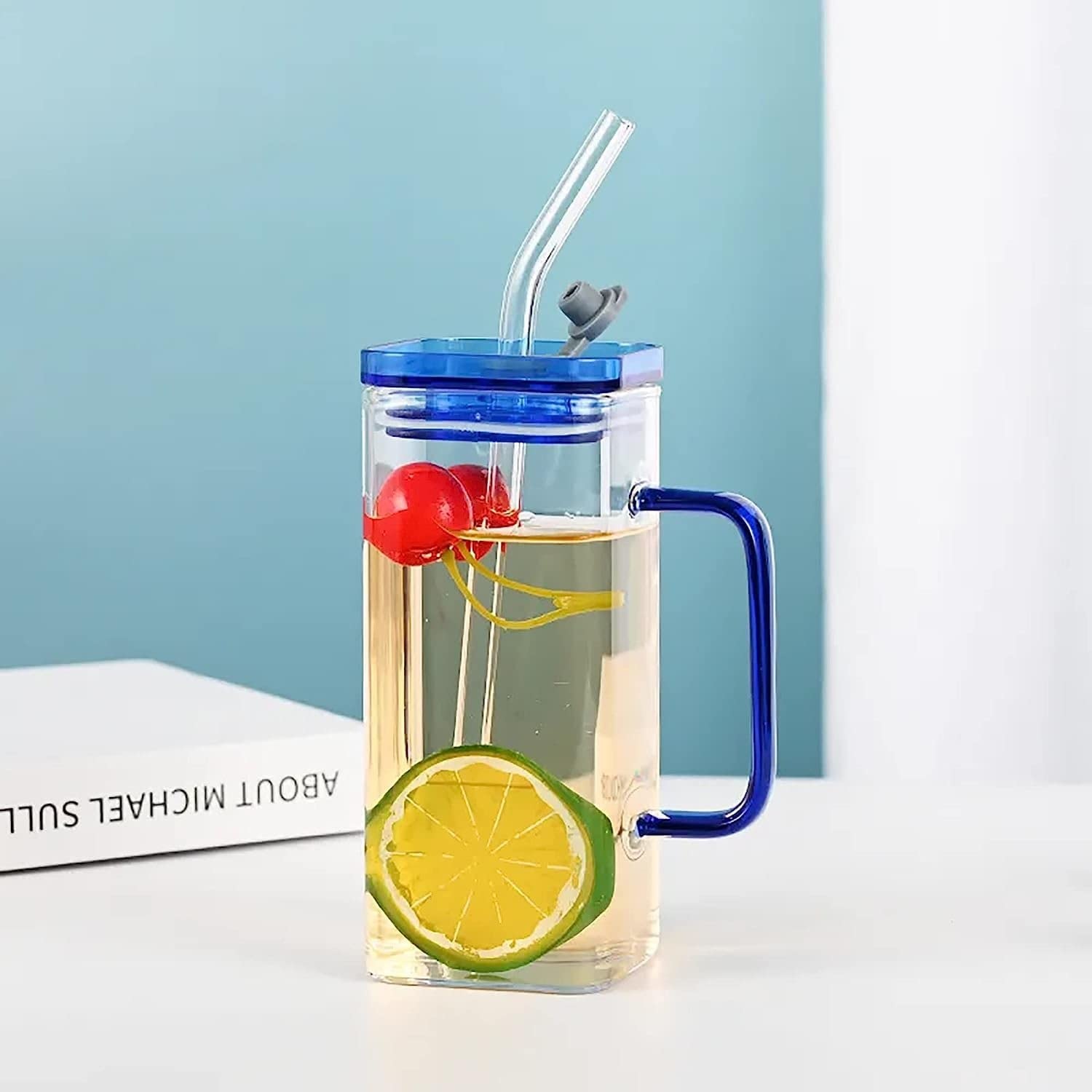 GLASS DRINKING MASON JAR 400ML  2PCS SET 22701|SPB400-L2