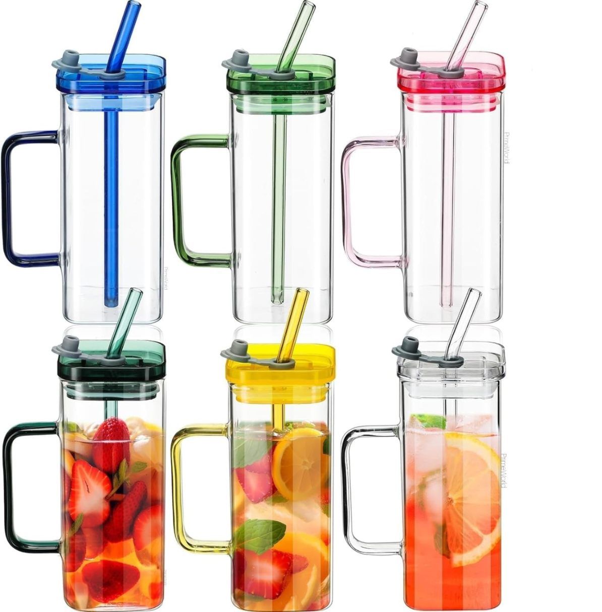 GLASS DRINKING MASON JAR 400ML  2PCS SET 22701|SPB400-L2