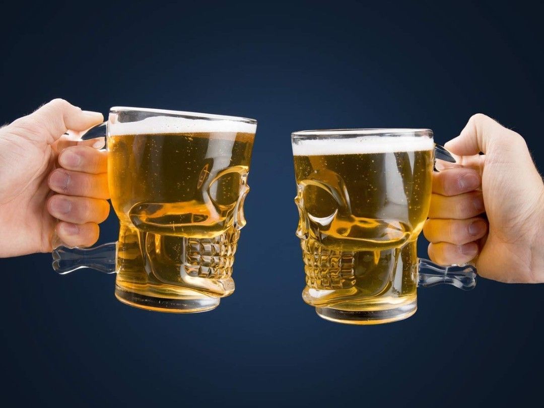 SKULL BEER MUG 300ML 6PCS 22391 |JZB-12502