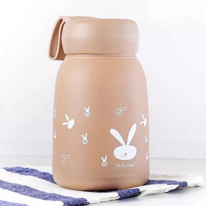GLASS WATER BOTTLE RABBIT