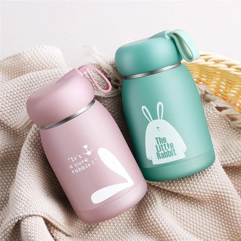 GLASS WATER BOTTLE RABBIT
