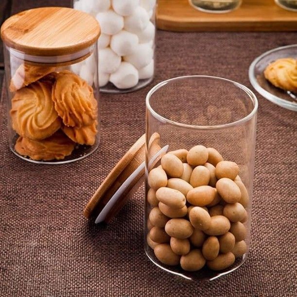 WOODEN LID JAR 270ML SQUARE 1PCS 21989 | GPG4060-1