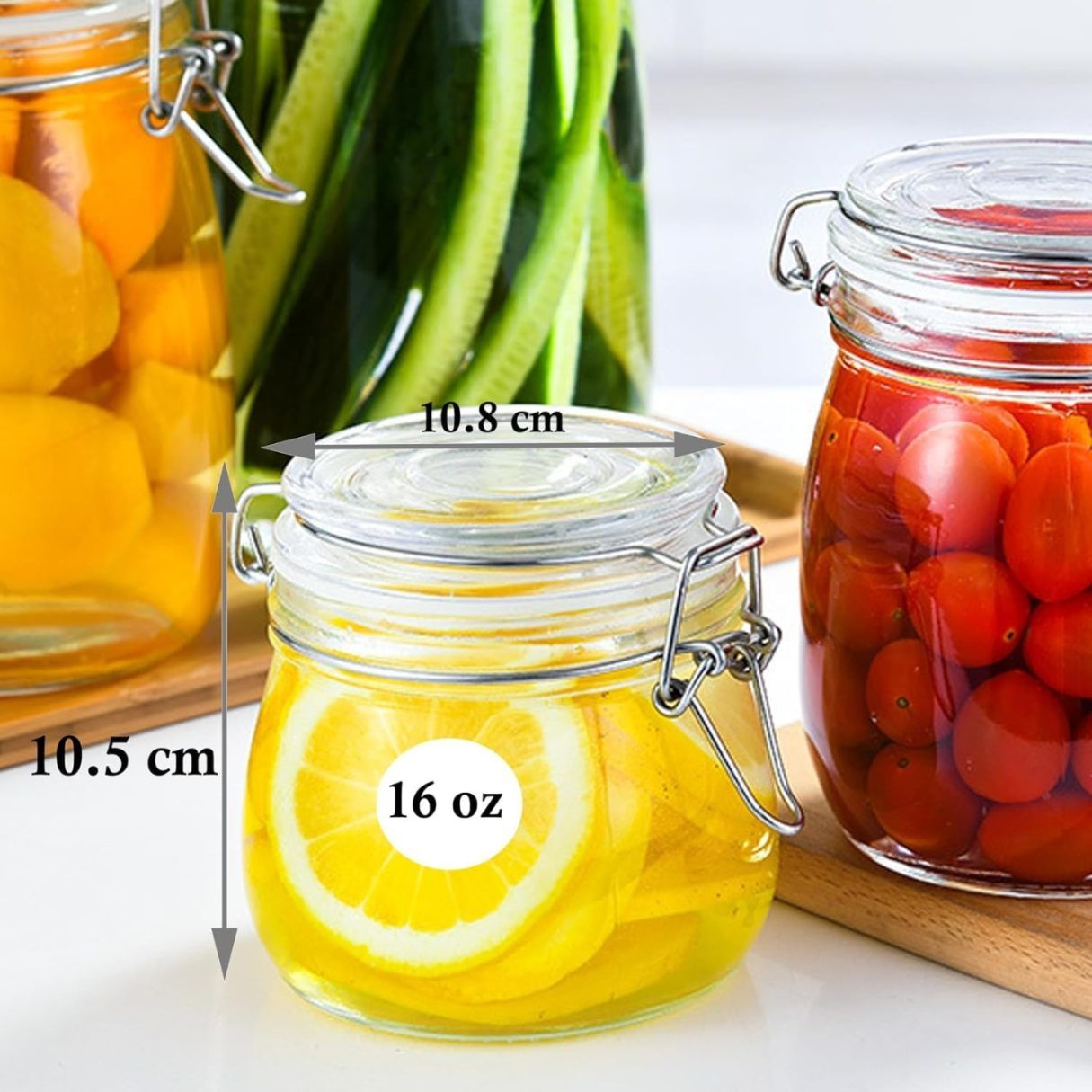 SWING CAP ROUND JAR 500ML 21834 |58T-500