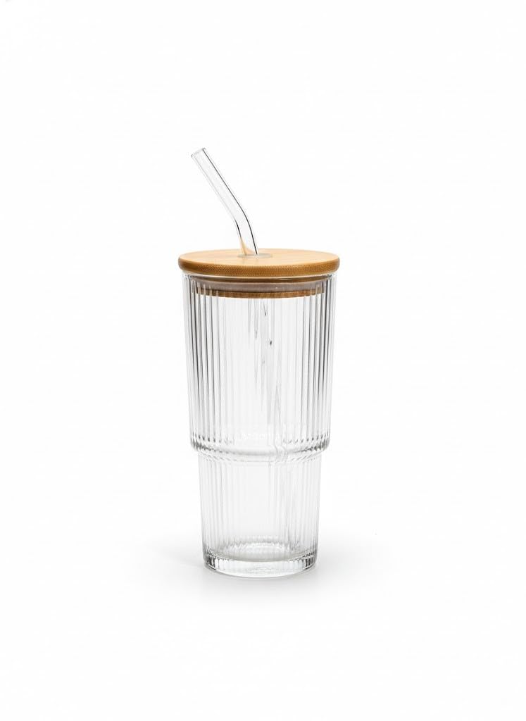SIPPER GLASS LINING WOODEN LID 290