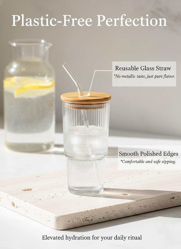 SIPPER GLASS LINING WOODEN LID 290