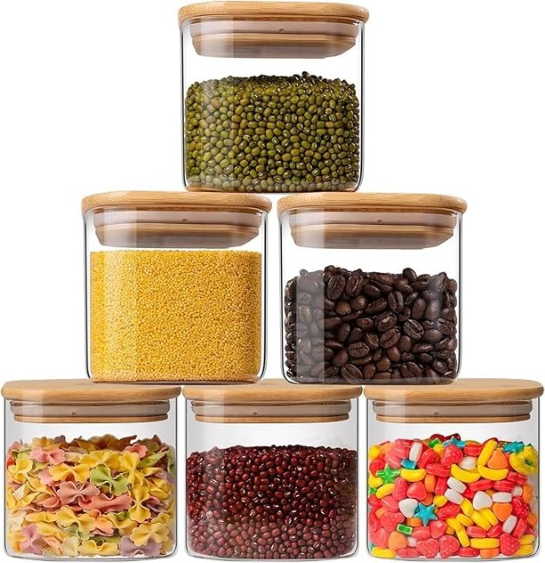 WOODEN LID JAR SQUARE 750ML 1 PCS 23155 | WG16-750