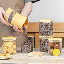 WOODEN LID JAR SQUARE 750ML 1 PCS 23155 | WG16-750