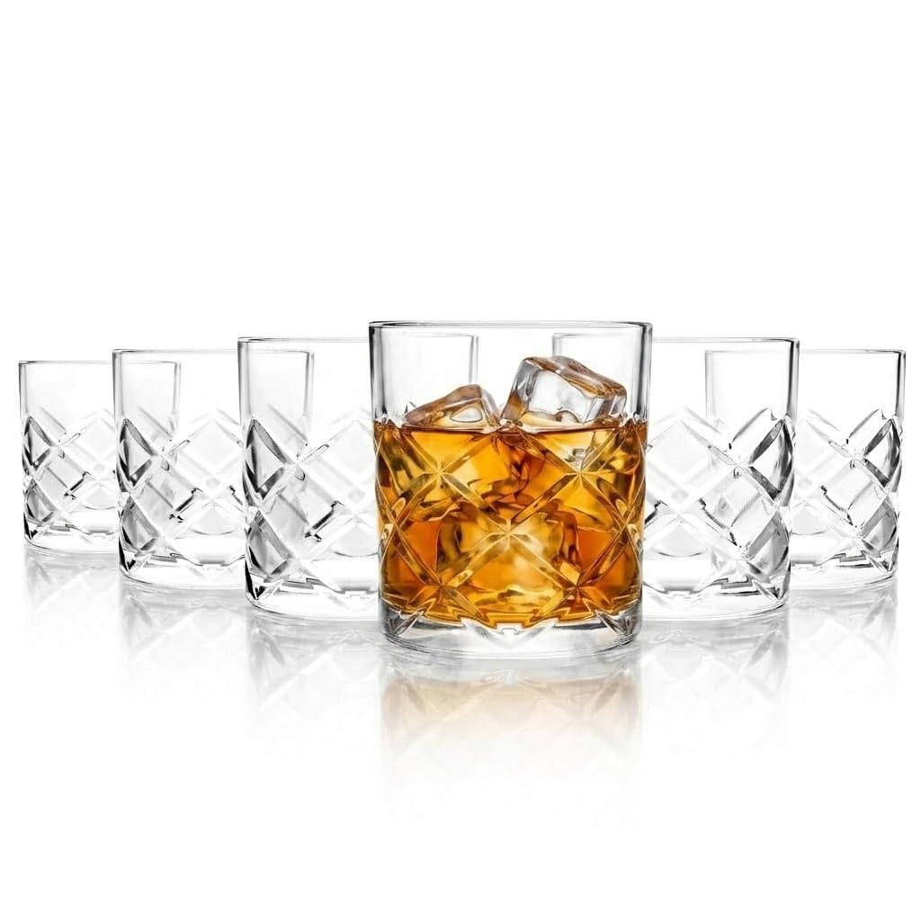 Old Fashioned Whiskey Rocks Glass of 6 Pcs, 325ML