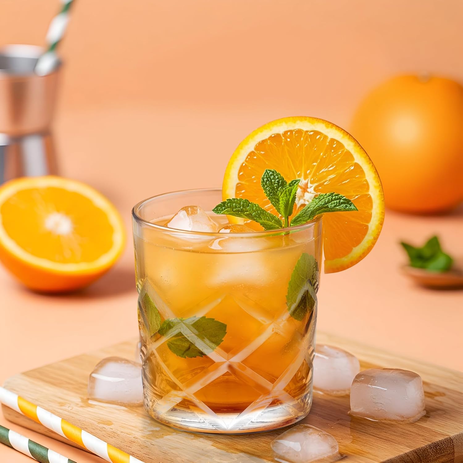 Old Fashioned Whiskey Rocks Glass of 6 Pcs, 325ML